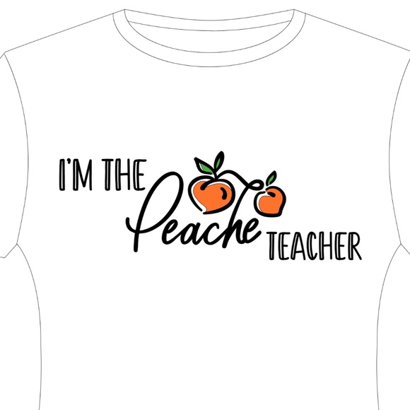 SLP Shirt- I'm the Peach Teacher - Picture 2 of 4